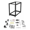 Rack de servidor móvel open-frame StarTech.com 4 postes 18U, rack de rede de 19 polegadas de quatro postes com rodas, rack rolante com profundidade ajustável para equipamento de computador/AV/dados/IT – rodas, pés niveladores ou montagem no chão