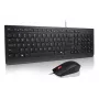 Lenovo Essential Wired Combo preto US Euro teclado rato incluído universal USB