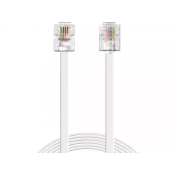 Cabo telefónico Sandberg RJ11-RJ11 1,8 m, 1,8 m, RJ11, RJ11, macho, macho, branco