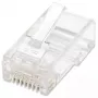 Ficha modular RJ45 Intellinet, Cat6, UTP, 2 dentes, para condutor flexível, contactos banhados a ouro 15 µ, pack de 100