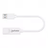 Adaptador de rede Gigabit USB-A Manhattan, branco, rede 10/100/1000 Mbit/s, USB 3.0, Ethernet, RJ45, três anos de garantia, compatível com USB31000SW.
