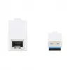 Adaptador de rede Gigabit USB-A Manhattan, branco, rede 10/100/1000 Mbit/s, USB 3.0, Ethernet, RJ45, três anos de garantia, compatível com USB31000SW.