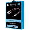 Adaptador de headset Sandberg Dual-Simples, TRS de 3,5 mm, ficha, conector fêmea, branco