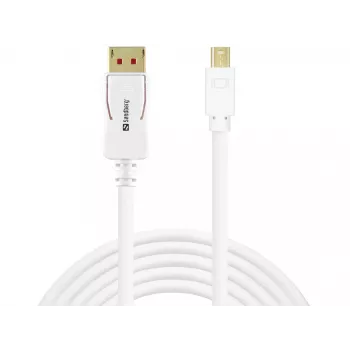 Sandberg DP-MiniDP 1.4 8K60Hz 2m, 2 m, DisplayPort, Mini DisplayPort, ficha, ficha, 7680 x 4320 píxeis