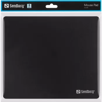 Tapete de rato Sandberg preto, preto, monocromático