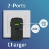 Carregador Qoltec 52378 interior carregador rápido AC 3A USB Type-C preto