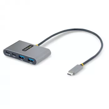 Hub USB-C de 4 portas StarTech.com com Power Delivery Pass-Through de 100W – 2x USB-A + 2x USB-C – USB 3.0 5Gbps – cabo de 1ft (30cm) – Hub USB Type-C para USB-A/C portátil