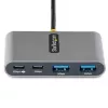 Hub USB-C de 4 portas StarTech.com com Power Delivery Pass-Through de 100W – 2x USB-A + 2x USB-C – USB 3.0 5Gbps – cabo de 1ft (30cm) – Hub USB Type-C para USB-A/C portátil