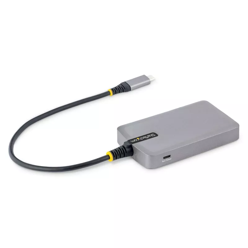 Hub USB-C de 4 portas StarTech.com - 5Gbit/s - alimentado pelo bus - Hub USB-C para 4x USB-A com entrada de alimentação auxiliar opcional - hub USB portátil para secretária/portátil - cabo de 30 cm - Hub de expansão USB