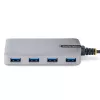 Hub USB-C de 4 portas StarTech.com - 5Gbit/s - alimentado pelo bus - Hub USB-C para 4x USB-A com entrada de alimentação auxiliar opcional - hub USB portátil para secretária/portátil - cabo de 30 cm - Hub de expansão USB