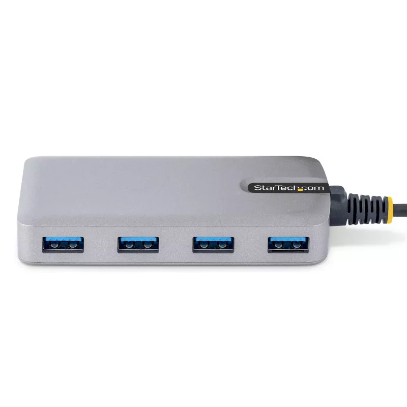 Hub USB-C de 4 portas StarTech.com - 5Gbit/s - alimentado pelo bus - Hub USB-C para 4x USB-A com entrada de alimentação auxiliar opcional - hub USB portátil para secretária/portátil - cabo de 30 cm - Hub de expansão USB