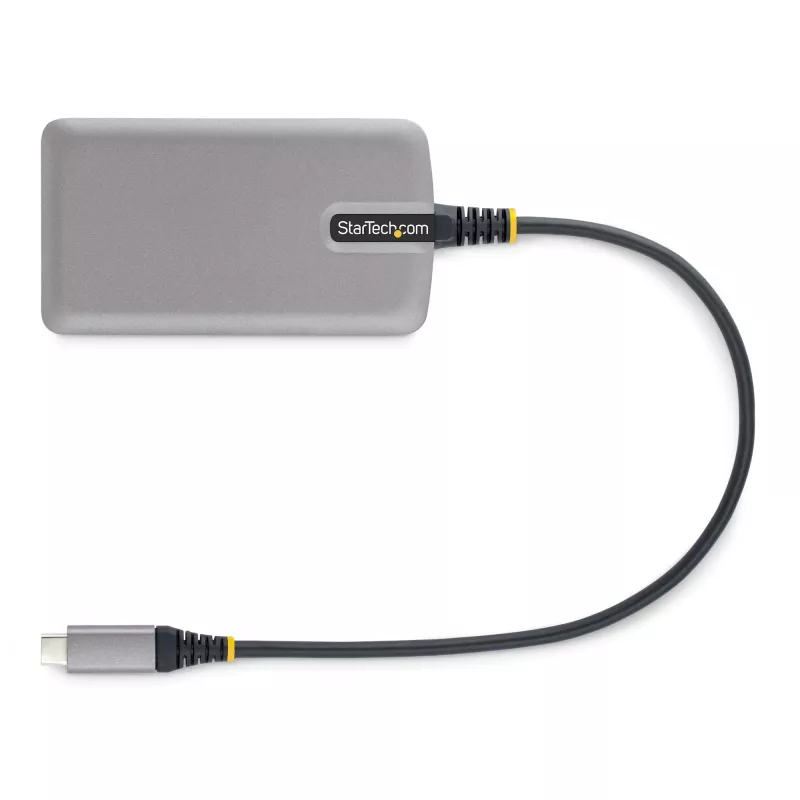 Hub USB-C de 4 portas StarTech.com - 5Gbit/s - alimentado pelo bus - Hub USB-C para 4x USB-A com entrada de alimentação auxiliar opcional - hub USB portátil para secretária/portátil - cabo de 30 cm - Hub de expansão USB