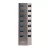Hub USB-C de 7 portas autoalimentado StarTech.com com interruptores individuais on/off, hub de expansão USB 3.0 5Gbps com fonte de alimentação, hub USB-C para USB-A para secretária/portátil, hub USB Type-C com BC 1.2