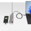 Hub USB-C de 7 portas autoalimentado StarTech.com com interruptores individuais on/off, hub de expansão USB 3.0 5Gbps com fonte de alimentação, hub USB-C para USB-A para secretária/portátil, hub USB Type-C com BC 1.2