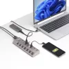Hub USB-C de 7 portas autoalimentado StarTech.com com interruptores individuais on/off, hub de expansão USB 3.0 5Gbps com fonte de alimentação, hub USB-C para USB-A para secretária/portátil, hub USB Type-C com BC 1.2