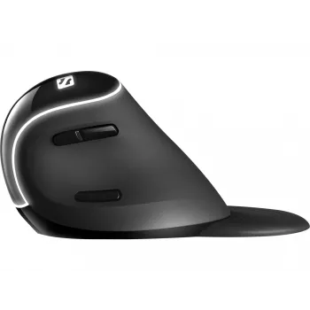 Rato vertical sem fios Sandberg Wireless Vertical Mouse Pro, destro, design vertical, ótico, RF Wireless, 1600 DPI, preto