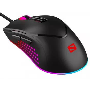 Rato Sandberg Azazinator 6400, destro, USB Type-A, 6400 DPI, preto