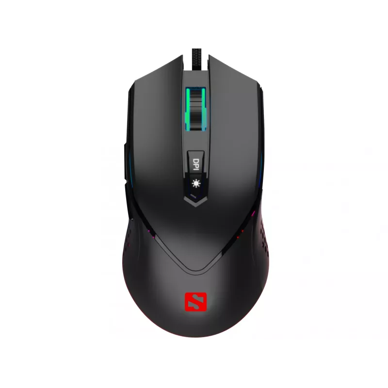 Rato Sandberg Azazinator 6400, destro, USB Type-A, 6400 DPI, preto