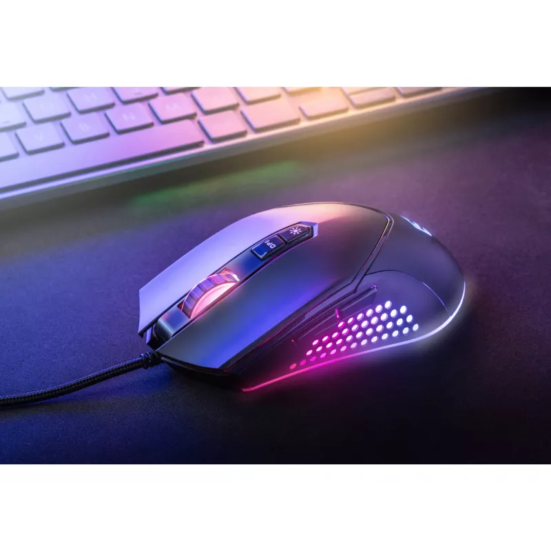 Rato Sandberg Azazinator 6400, destro, USB Type-A, 6400 DPI, preto