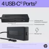 Hub Multiporta HP 4K USB-C, USB Type-C, USB 3.2 Gen 2 (3.1 Gen 2) Type-C, 10000 Mbit/s, Preto, 4K Ultra HD, China