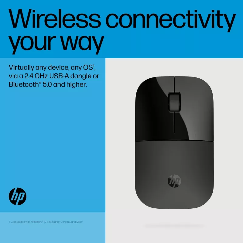 Rato HP Z3700 Dual Preto, ambidestro, RF Wireless, 1600 DPI, Preto