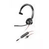 Headset HP Poly Poly Blackwire 3315 USB-A, Com fios, 20 - 20000 Hz, Escritório/Callcenter, 102 g, Headset, Preto, Vermelho