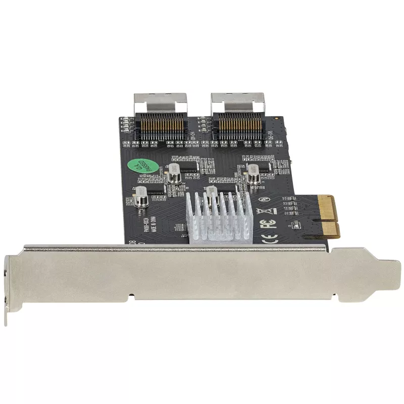 Placa SATA PCIe StarTech.com de 8 portas – Placa de expansão PCI Express 6 Gbit/s SATA com 4 controladores host – Placa controladora SATA PCIe – PCI-e x4 Gen 2 para SATA III – SATA HDD/SSD