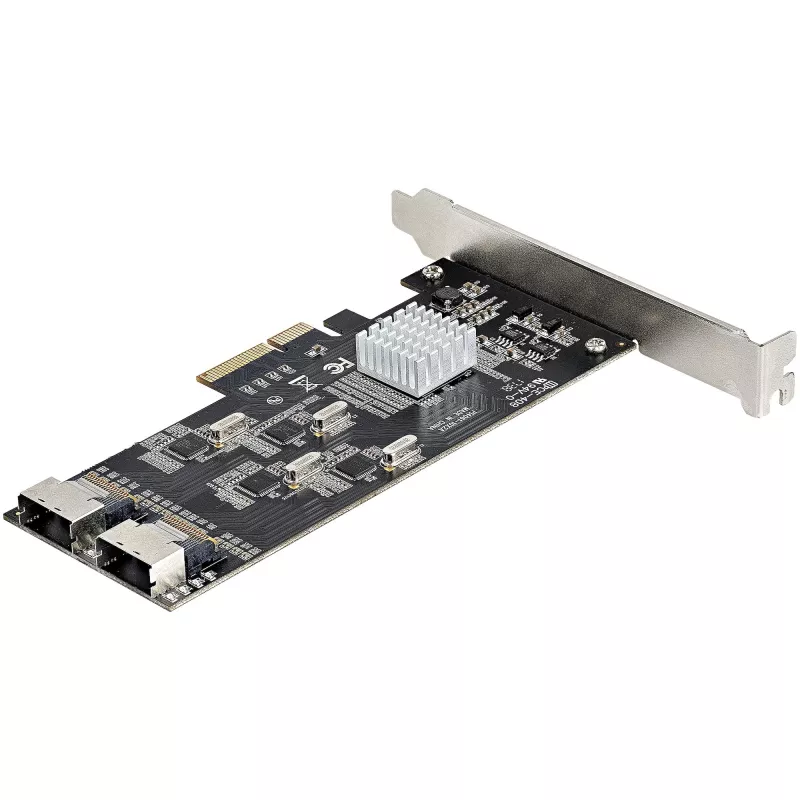 Placa SATA PCIe StarTech.com de 8 portas – Placa de expansão PCI Express 6 Gbit/s SATA com 4 controladores host – Placa controladora SATA PCIe – PCI-e x4 Gen 2 para SATA III – SATA HDD/SSD