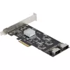 Placa SATA PCIe StarTech.com de 8 portas – Placa de expansão PCI Express 6 Gbit/s SATA com 4 controladores host – Placa controladora SATA PCIe – PCI-e x4 Gen 2 para SATA III – SATA HDD/SSD