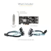 Placa SATA PCIe StarTech.com de 8 portas – Placa de expansão PCI Express 6 Gbit/s SATA com 4 controladores host – Placa controladora SATA PCIe – PCI-e x4 Gen 2 para SATA III – SATA HDD/SSD