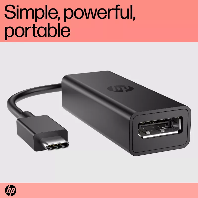HP 8Y8Y1AA adaptador de USB-C para DisplayPort G2, 8K (7680 x 4320), preto