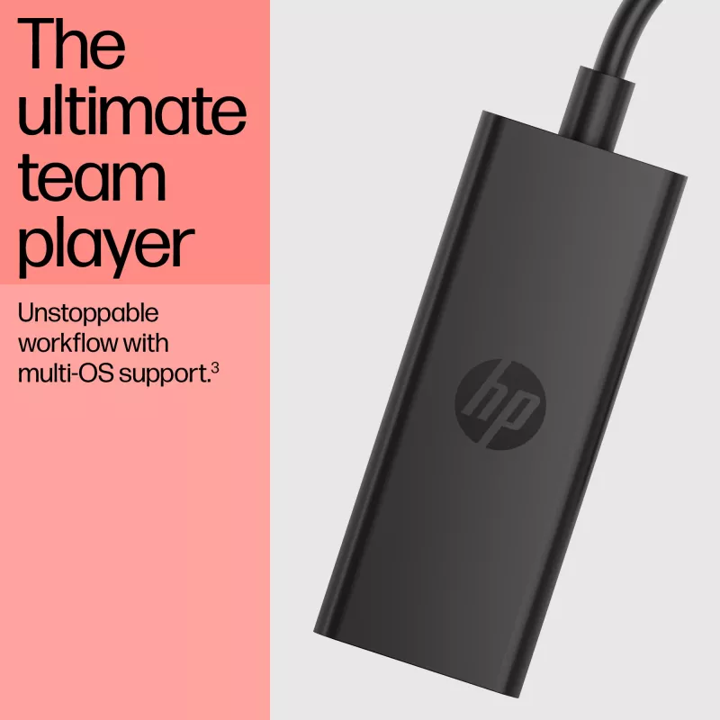 HP 8Y8Y1AA adaptador de USB-C para DisplayPort G2, 8K (7680 x 4320), preto