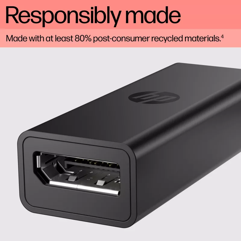 HP 8Y8Y1AA adaptador de USB-C para DisplayPort G2, 8K (7680 x 4320), preto