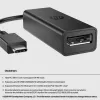 HP 8Y8Y1AA adaptador de USB-C para DisplayPort G2, 8K (7680 x 4320), preto