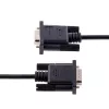 Cabo serial null modem RS232 StarTech.com 3m, cabo serial crossover com blindagem Al-Mylar, cabo serial DB9 porta COM fêmea para macho, compatível com dispositivos DTE, Preto, F/M