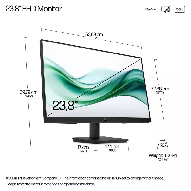Monitor HP Series 3 Pro 23,8 polegadas FHD - 324pv, 60,5 cm (23,8