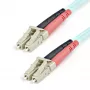 Cabo de fibra ótica multimodo LC/UPC para LC/UPC OM3 StarTech.com 1m (3ft), cabo de fibra ótica zipcord full duplex 50/125µm, 100G, baixa atenuação de inserção, cabo de patch de fibra LSZH