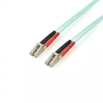 Cabo de fibra ótica multimodo LC/UPC para LC/UPC OM3 StarTech.com 2m (6ft), cabo zipcord full duplex 50/125µm, 100G, baixa atenuação de inserção, cabo de patch de fibra LSZH
