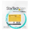 Cabo de fibra ótica multimodo LC/UPC para LC/UPC OM3 StarTech.com 2m (6ft), cabo zipcord full duplex 50/125µm, 100G, baixa atenuação de inserção, cabo de patch de fibra LSZH