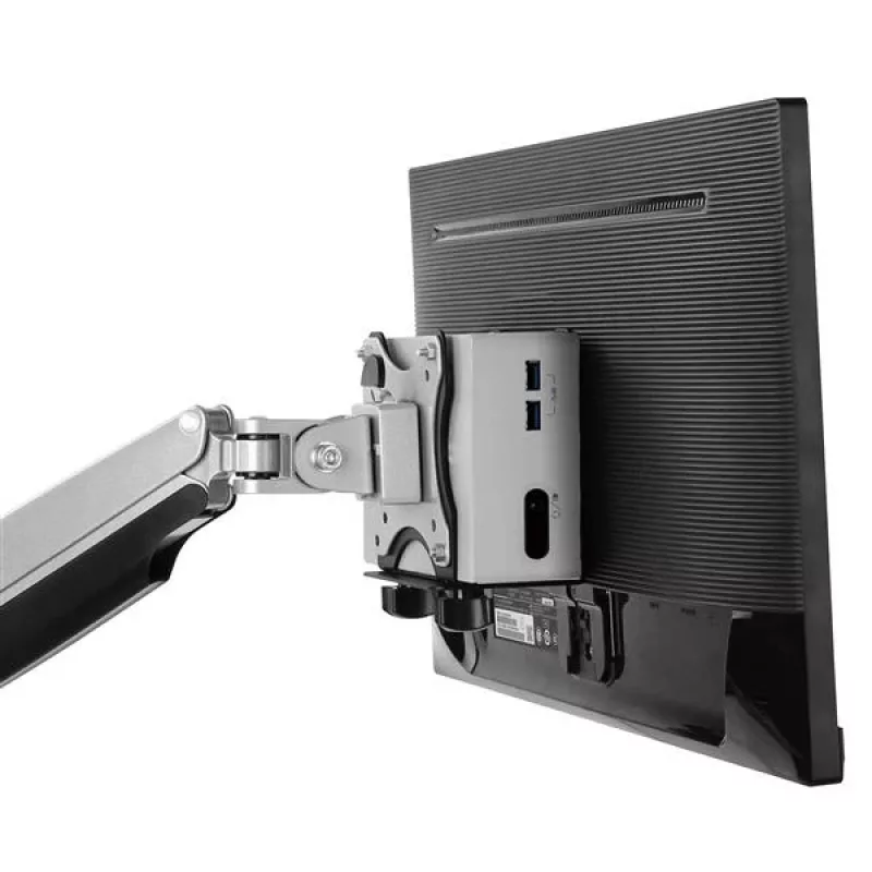 StarTech.com ACCSMNT suporte para thin client – suporte de montagem VESA, para Intel NUC / Mac Mini, computador de secretária pequeno, 5 kg, preto, plástico/aço
