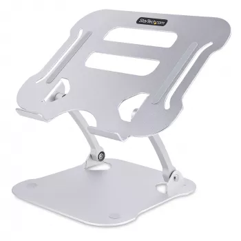 Suporte para portátil StarTech.com para secretária, suporte ergonómico para portátil de altura ajustável, alumínio, portátil, suporta até 10 kg, suporte dobrável para portátil para secretária – elevação/suporte inclinado para notebook