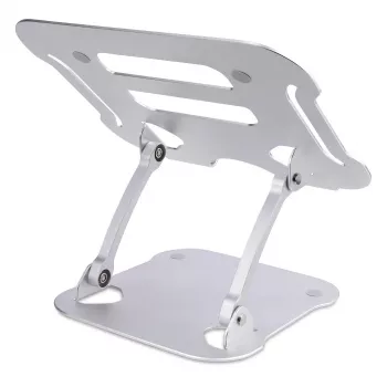 Suporte para portátil StarTech.com para secretária, suporte ergonómico para portátil de altura ajustável, alumínio, portátil, suporta até 10 kg, suporte dobrável para portátil para secretária – elevação/suporte inclinado para notebook