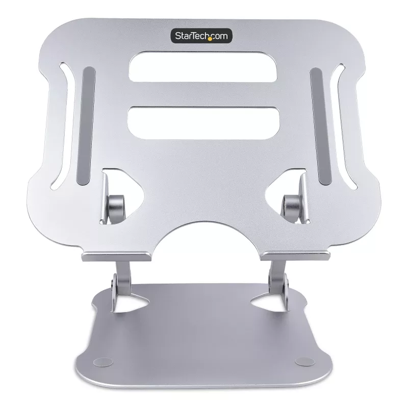 Suporte para portátil StarTech.com para secretária, suporte ergonómico para portátil de altura ajustável, alumínio, portátil, suporta até 10 kg, suporte dobrável para portátil para secretária – elevação/suporte inclinado para notebook