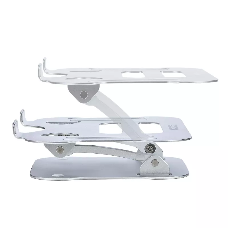 Suporte para portátil StarTech.com para secretária, suporte ergonómico para portátil de altura ajustável, alumínio, portátil, suporta até 10 kg, suporte dobrável para portátil para secretária – elevação/suporte inclinado para notebook