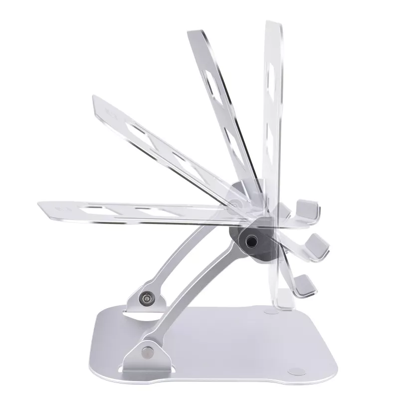 Suporte para portátil StarTech.com para secretária, suporte ergonómico para portátil de altura ajustável, alumínio, portátil, suporta até 10 kg, suporte dobrável para portátil para secretária – elevação/suporte inclinado para notebook