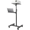 Suporte/carrinho móvel para projetor e portátil StarTech.com – suporte robusto e portátil para projetor (2 prateleiras, cada uma com capacidade de 10 kg) – carrinho de altura ajustável para apresentações com rodas bloqueáveis