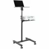 Suporte/carrinho móvel para projetor e portátil StarTech.com – suporte robusto e portátil para projetor (2 prateleiras, cada uma com capacidade de 10 kg) – carrinho de altura ajustável para apresentações com rodas bloqueáveis