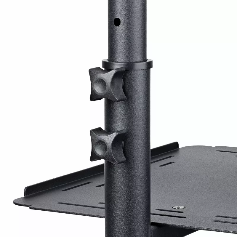 Suporte/carrinho móvel para projetor e portátil StarTech.com – suporte robusto e portátil para projetor (2 prateleiras, cada uma com capacidade de 10 kg) – carrinho de altura ajustável para apresentações com rodas bloqueáveis