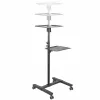 Suporte/carrinho móvel para projetor e portátil StarTech.com – suporte robusto e portátil para projetor (2 prateleiras, cada uma com capacidade de 10 kg) – carrinho de altura ajustável para apresentações com rodas bloqueáveis