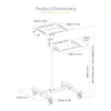Suporte/carrinho móvel para projetor e portátil StarTech.com – suporte robusto e portátil para projetor (2 prateleiras, cada uma com capacidade de 10 kg) – carrinho de altura ajustável para apresentações com rodas bloqueáveis